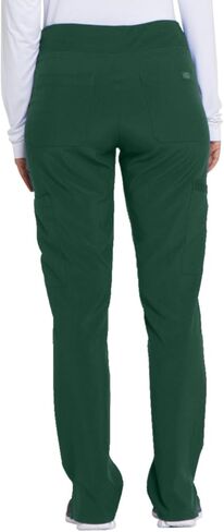 Dickies Scrub Set for Women V-Neck Top DK615 Natural Rise Tapered Leg Pull-On Pant DK005 with 360° Stretch Fabric, Hunter Green - XL Top/XL Petite Pant in Saudi Arabia