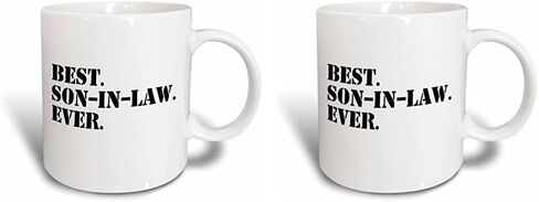 3dRose Best Son Ever-fun in-law family and relative gifts Mug, 11 oz, Red in Saudi Arabia