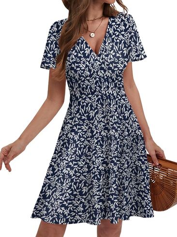 Summer Dresses for Women 2025 Floral Sundresses Elegant Classy Fashion Casual Outfit Plus Size in Kuwait