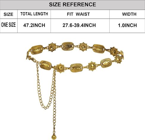Luvatar Fashion Metal Waist Chain Belt Blouse Dress Sweater Chain Belt… in Kuwait