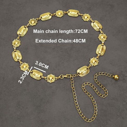 Luvatar Fashion Metal Waist Chain Belt Blouse Dress Sweater Chain Belt… in Kuwait