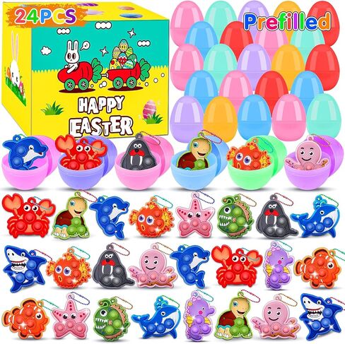 هدايا حفلات القرد قبلة للأطفال 16 قطعة من سلسلة مفاتيح البوب ​​الصغيرة على شكل حيوانات البحر، هدايا حفلات تحت البحر، هدايا عيد الميلاد، حشوات حقائب الهدايا، جوائز الكرنفال، جوائز فيدجيت للفصل الدراسي in Kuwait