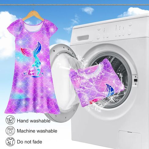 Play Tailor Girls Nightgowns Toddler Pajamas Mermaid Girls Princess Dress Sleepwear Night Gowns for Little Kids in Kuwait