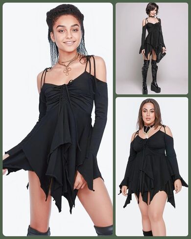 Renaissance Costume Women Fairy Steampunk Costume for Woman Medieval Dress with Belt Pouch Fanny Pack 5PCS in Saudi Arabia