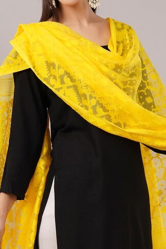 Lightweight Cotton Silk Jamdani Dupatta for Women/Long and Wide Dupatta/Wrap/Shawl for Women in Saudi Arabia