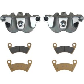 Front Left Right Brake Caliper Set with Pads Compatible with Polaris Ranger 4X4 500 EFI 570 4X4 700 800 900 1000 HST RZR 4 800 900 1000 XP S4 XP GENERAL 1000 without Mounting Bracket 1911283