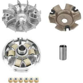 CVT Front Scooter ATV Go Kart Clutch Variator Kits for 125cc/150cc Gy6 152QMI/157QMJ Engine Performance 14 Gram Rollers