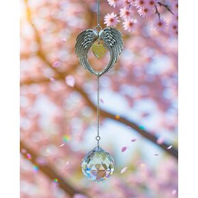 Grief Memorial Gift, 40mm Crystal Angel Ornament, Suncatchers for Windows Hanging Rainbow Maker, Sympathy Gifts for Loss of Loved One, Miscarriage, Bereavement, Dog, Funeral, Remembrance
