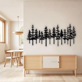 Cedar Tree Metal Wall Art - Nature Decor for Living Room, Forest Metal Sign, Tree Wall Art, Nature Lover Gift