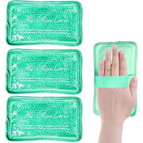 Ice Pack, Hot or Cold Pack Gel Bead Cooling Pad, Reusable for Injuries Medical Health, Swelling and Pain Relief, Tired Eyes, Child Injury, Headache, Sinus Relief 3PCS (Green)