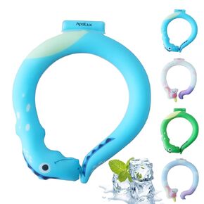 Neck Cooling Tube Kids Reusable Ice Ring Neck Cooler Cooling Neck Tube for Kids Neck Ice Ring Wearable Body Cooling Products for Outdoor Indoor, Relief for Hot Flashes and Summer(Pink Pony)