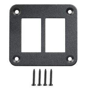 5 Gang Rocker Switch Panel Housing Holder, Rocker Toggle Switch Aluminum Housing Bracket with Screw, Black Waterproof Anodized Aluminium Panel for Car Boat Trailer RV SUV ATV UTV