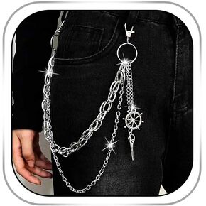 Punk Pants Chains Pendant Waist Jean Accessories Decorative Body Pants Chain Jewelry for Women