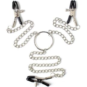 Nipple Clamp Body Chain Necklace Body Chains Stainless Steel Ring Non Piercing Body Jewelry for Women Jewelry
