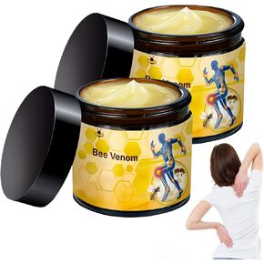 2 Pcs Bee Venom Bone Cream, Bee Venom Joint Gel with Natural Formula for Neck,Waist,Back Hand Feet and Leg