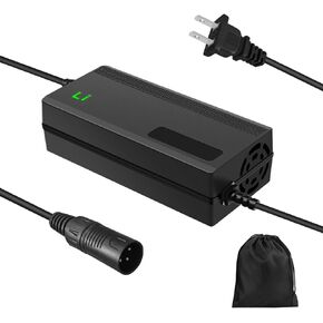 58.8V 3A Super Fast Charger for 52V Lithium Battery with Cooling System,It has a Charging Speed 50% Faster Than The 2A Charger. (Cannon/XLR plug-3A)