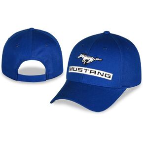 Ford Mustang Baseball Cap for Men - Logo Car Racing Hat Blue