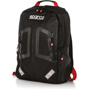 Sparco Backpack, Black/Red, Medium