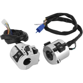 Motorcycle Handlebar Switch,Motorcycle Switches Handlebars Handlebar Switch Assembly, 1 Pair Turn Horn Switch Control Button ,Handlebar Turn Switch 25Mm For Turn Headlight Horn
