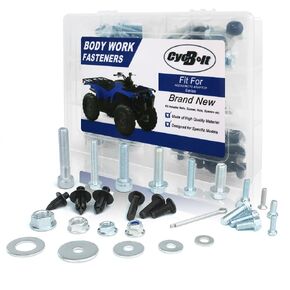 ATV 160PCS Screw Bolt Kit Fit for Moto-4 YFM200 225 250 350 / Kodiak 400 450 700 / TRI-Moto/Raptor 50 80 90 125 250 350 700 660R Body Work Bolts Fasteners Kit