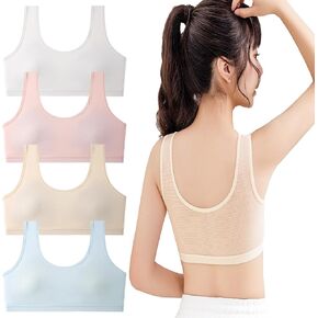 Training Bras for Girls Teen Girls Sports Bras Ultra Comfort Soft Cotton Bras 10-16 Longline Crop Bra