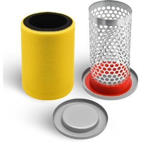 Air Filter and Guide Cage Cap Compatible with Yamaha Wolverine 350 450 Grizzly 350 400 450 Bruin 350 Kodiak 400 450 Replace 5UH-E4458-00-00 5UH-E4451-10-00