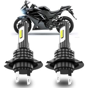Motorcycle LED Bulbs For Kawasaki Ninja 250r 2008-2012, Motorcycle H7 LED Bulb Super Bright,CSP 3570 Chips,H7 Hi/Lo Bulbs, 500% Brightness 6000K White, H7 Fog Light Bulbs,2-Pack