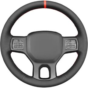 MEWANT Steering Wheel Covers for Dodge RAM 1500/1500 Classic / 2500/3500 / 5500 Hand-Stitched Microfiber Leather ram Steering Wheel Wrap