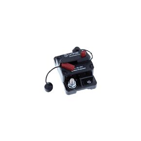 153120 | OPTIFUSE قاطع دائرة السيارات | 58 VDC High AMP | 120A | النوع الثالث | إعادة تعيين يدوي | جبل السطح | Bussmann Cross: 185120F-011
