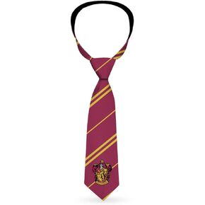 Necktie Standard - Gryffindor Crest Stripe7 Burgundy Gold