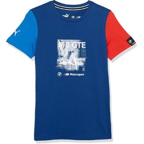 PUMA Kid's BMW M Motorsport Graphic T-Shirt, PRO Blue-M Color, 6