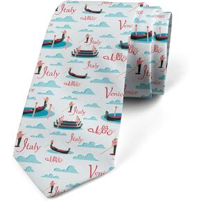 Ambesonne Multicolor Modern Men's Tie