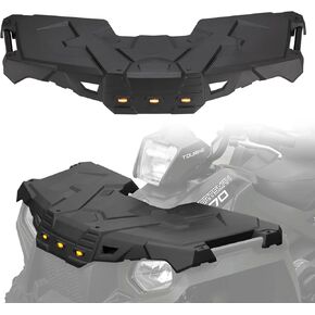 A & UTV Pro Front Rack مع مصابيح LED لـ Polaris Sportsman 570 450 2017-2021 ، غطاء غطاء التخزين الأمامي مع ملحقات المقابس ، استبدل OEM # 2636440-070