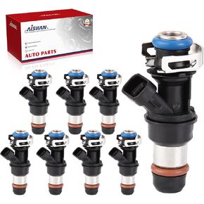 8PCS Fuel Injectors 4 Holes Compatible with Buick Rainier Cadillac Escalade Tahoe Avalanche Express Silverado 1500 Suburban GMC Sierra 1500 Yukon Savana Isuzu Replace# 17113553 25317628