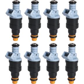 8 Pcs Fuel Injector F1TZ9F593D Fit for Ford F-250 1991-1996, for F-250 HD 1997, for F-350 for F-53 Motorhome Chassis for F-Super Duty 1991-1997, for Ford E-350 Econoline 1995-1996, V8 7.5L