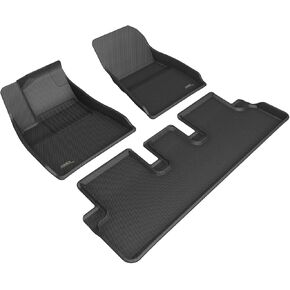 3D Maxpider مخصص Fit Kagu Floor Mat (أسود) متوافق مع Tesla Model 3 Highland 2024-2025 - مجموعة كاملة