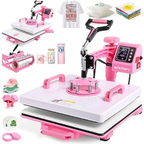 Heat Press 15x15 inch 8 in 1 with 30OZ Tumbler Press, Slide Out 360° Swing Away Digital Shirt Press Machine, Industrial-Quality Heat Transfer Sublimation for T-Shirt/Tumbler/Mug/Hat/Cap/Plate