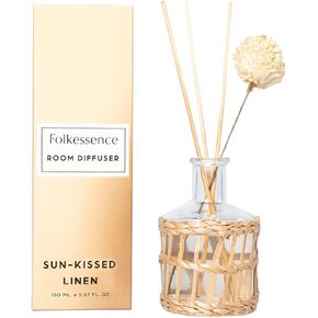 Folkulture Reed Diffuser Oil with Sticks | Cherry Blossom Diffusers for Home, Living Room, Office, Shelf, Bathroom Decor Accessories | Fragrance Oils with Natural Essential Oil | Cherry Blossom - 5 Oz
