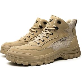 Steel Toe Boots for Men Women Indestructible High Top Steel Toe Work Shoes for Men Lightweight Non Slip Industry Construction Safety Boots