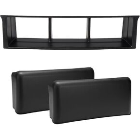 A & UTV Pro Front Guards Pads & Lower Center Cover for 2009-2014 Ford F150 ، Front Pumper Suvers Inserts Cover Cover Cover & Black Ploy Pront Prumper Grille for Ford F150 09-14.