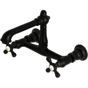 Kingston Brass KS7240AX English Country Bathroom Faucet, 6-5/8", Matte Black