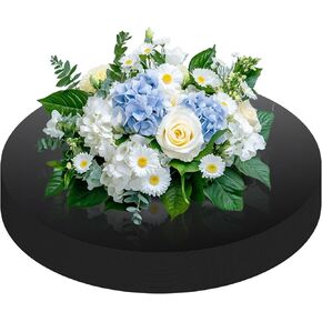 Thyle 12 PCS Acrylic Round Mirror Mirror Protipe for Table Black Circle Mirror Trays 1 MM Plate Plate Plate for Home Wall Decor Decorations (12 Inch)