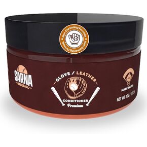 Sarna Baseball Glove Leather Conditioner Cream - Use on Baseball Gloves, Softball Gloves, and Other Leather Sports Equipment (4.0 oz) - Made in USA!