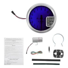 5 "127 ملم مقياس سرعة الدوران مؤشر ملون RPM مقياس Tachome Gauge 0-11000 دورة في الدقيقة مع مستشعر وقوس السيارة DC 12V