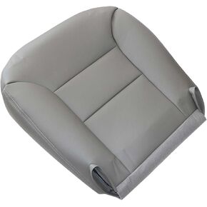 SecosAutoparts Driver Side Bottom Replacement Leather Seat Cover Gray Compatible with Chevy Tahoe Suburban Silverado 1500 2500 3500 Compatible with GMC Sierra Yukon 1995 1996 1997 1998 1999