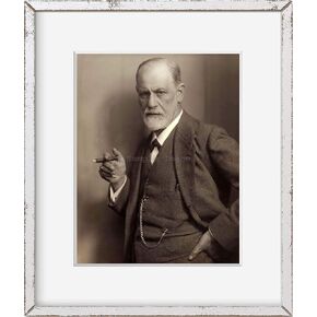 Historic Photos 1910 Sigmund Freud, Half-Length Portrait, Facing Left, Holding Cigar in Right a7