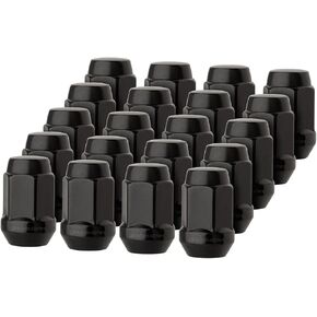 DPAccessories 20 Black 12x1.25 Closed End Bulge Acorn Lug Nuts - Cone Seat - 19mm Hex LCB3B5HE-BK04020