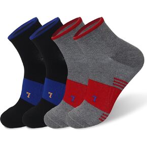 Wildarms Men's Running Socks - L/R Cushioned Moisture-Wicking Anti & Blister for Gym, Hiking, Cycling(All-Season Multi-Sport)