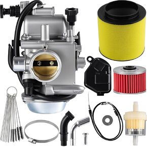 FourTrax 300 Carburetor Compatible with Honda Rancher 350 TRX350 TRX350TE TRX350FM 350ES Foreman 450 400 FourTrax 250 300 TRX300 4 Stroke ATV Carb with Oil Filter, Air Filter and Choke Cable