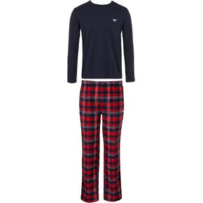 Emporio Armani Men's Tartan Flannel Long Pajamas
